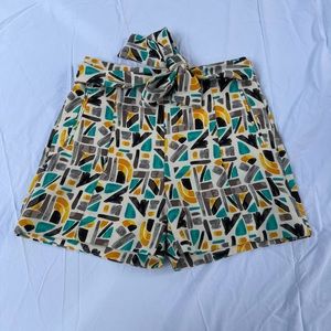 Zara Front Tie Printed Shorts - Size Medium